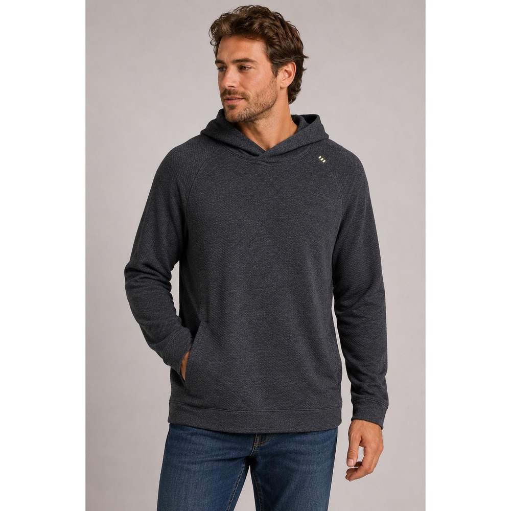 Lululemon At Ease Hoodie Mens XL Grey Excellent Textured Pullover Sweatshirt